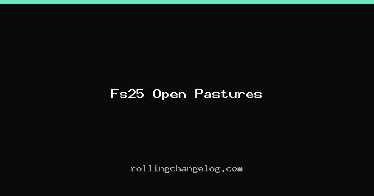Fs25 Open Pastures cover