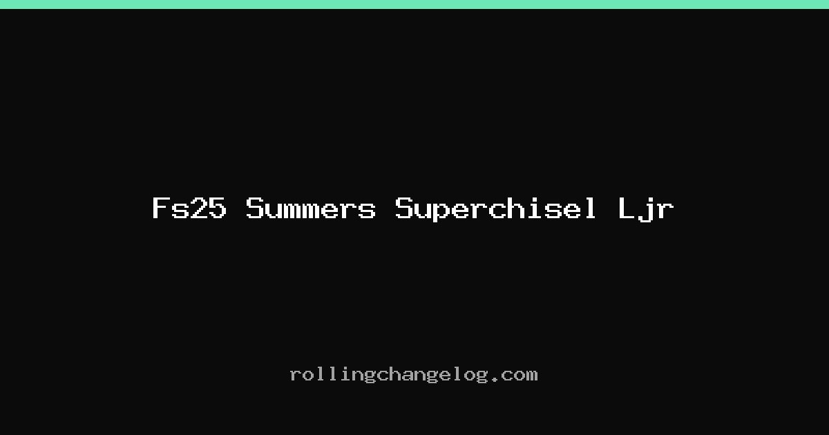 Fs25 Summers Superchisel Ljr cover