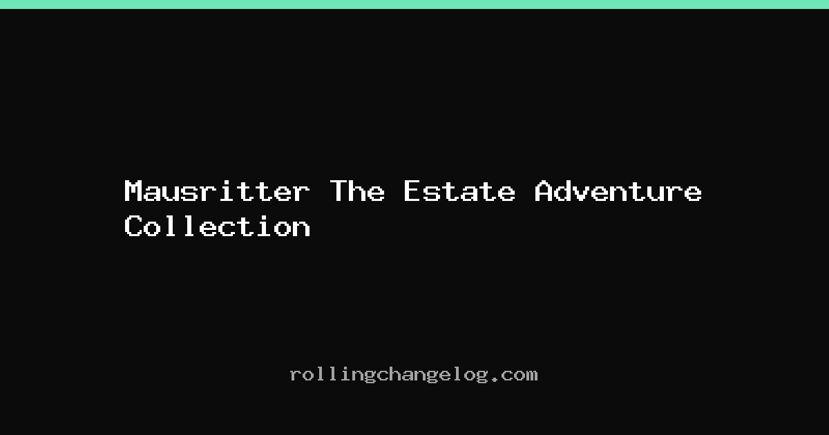 Mausritter The Estate Adventure Collection cover