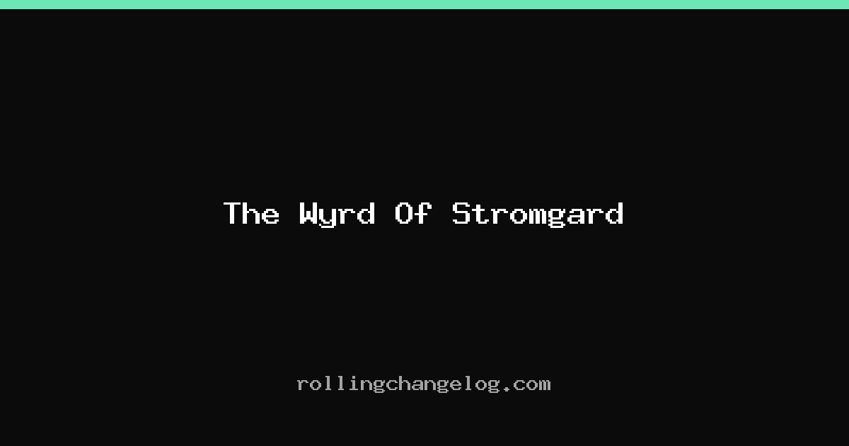 The Wyrd Of Stromgard cover