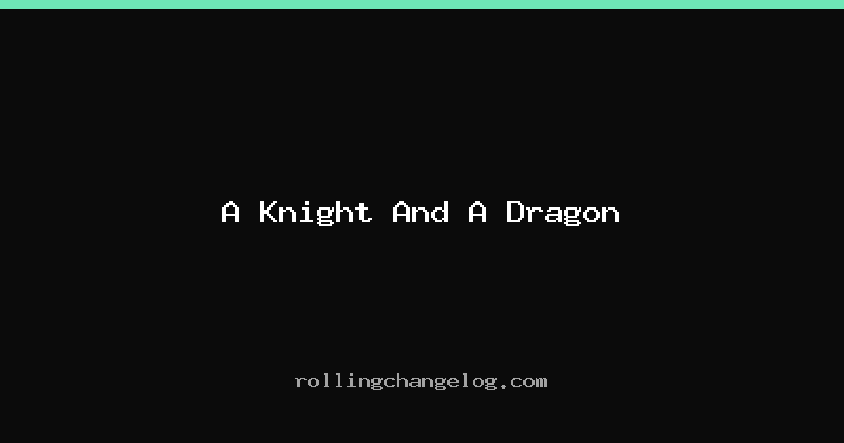 A Knight And A Dragon cover