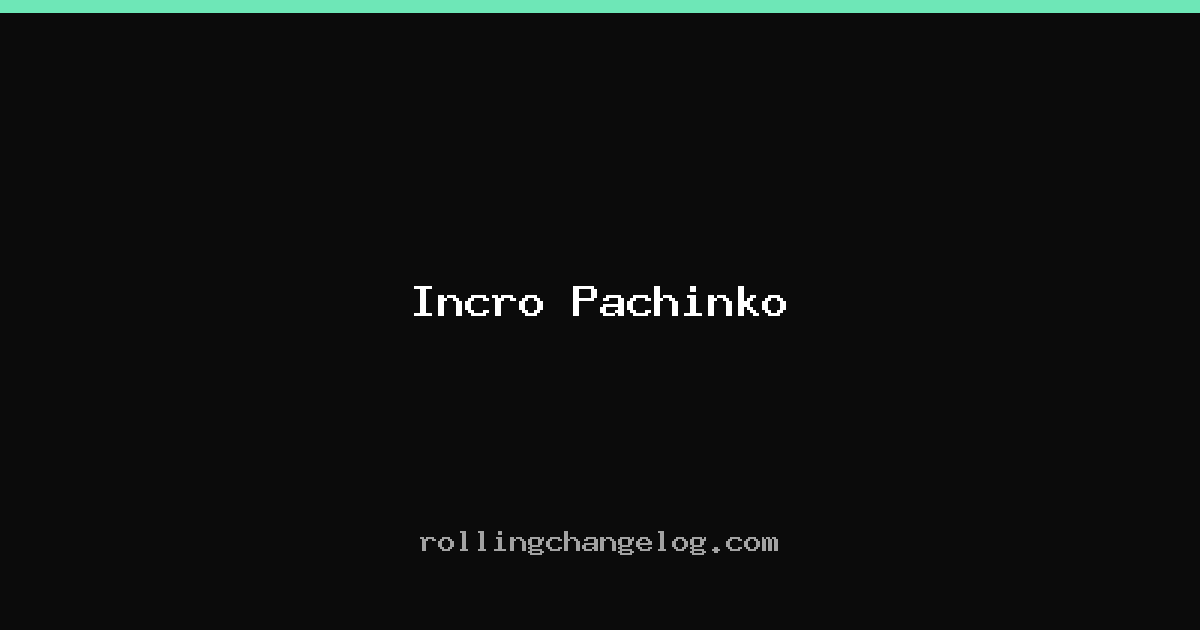 Incro Pachinko cover