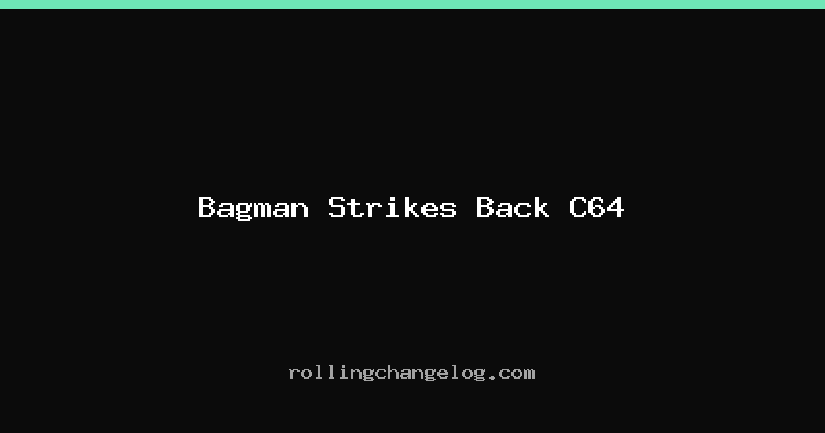 Bagman Strikes Back C64 cover