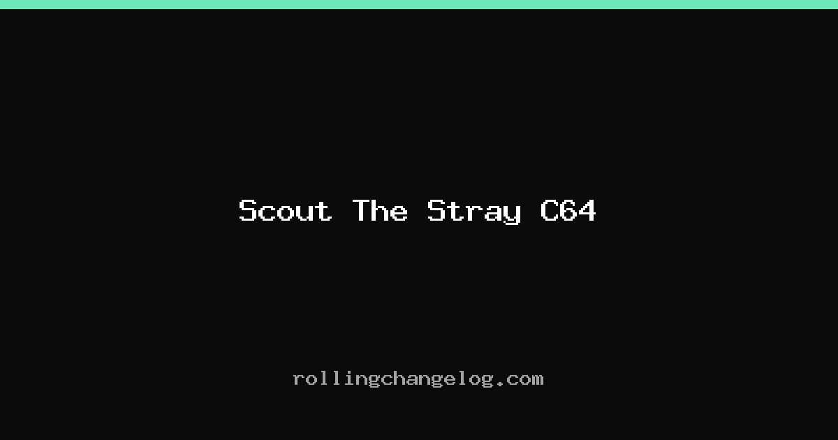 Scout The Stray C64 cover