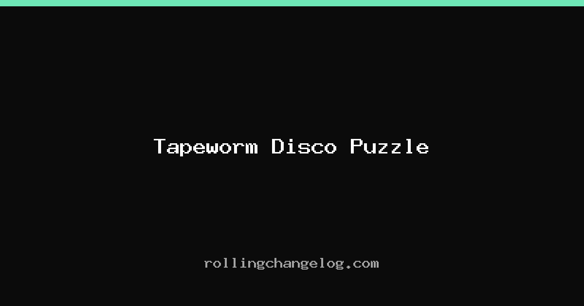 Tapeworm Disco Puzzle cover