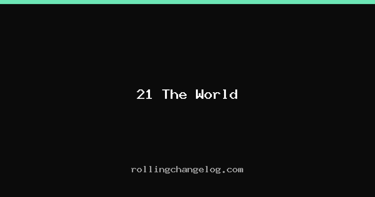 21 The World cover
