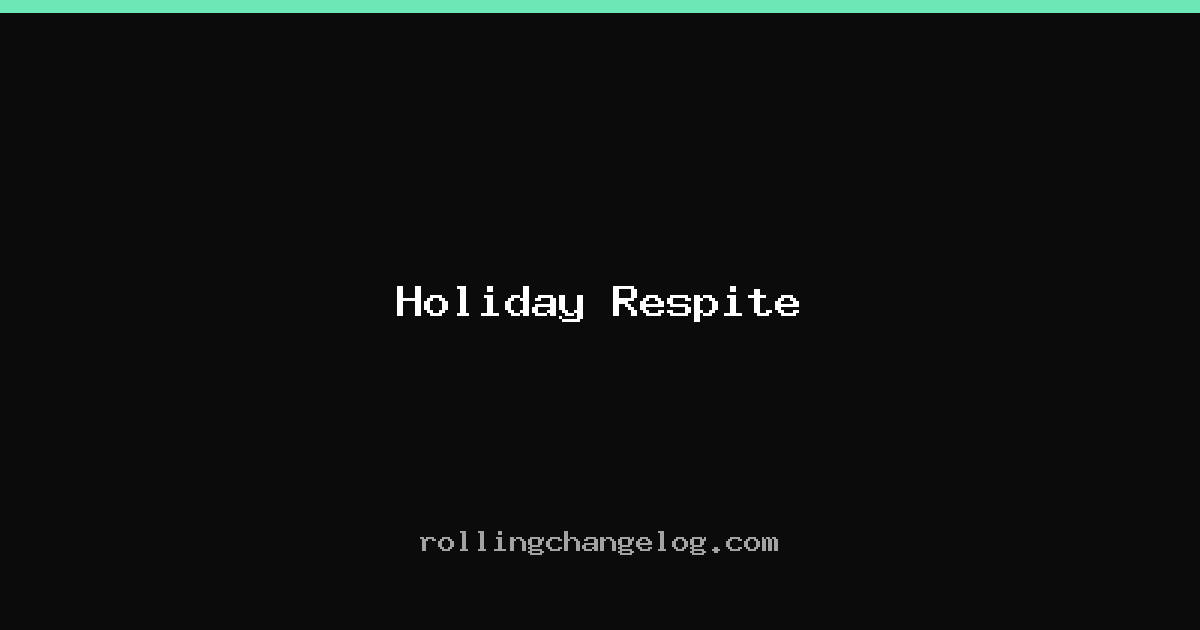 Holiday Respite cover