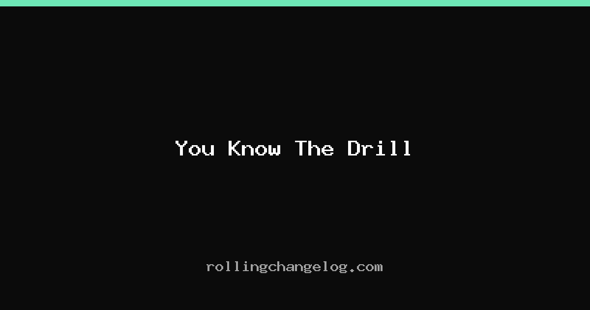 You Know The Drill cover