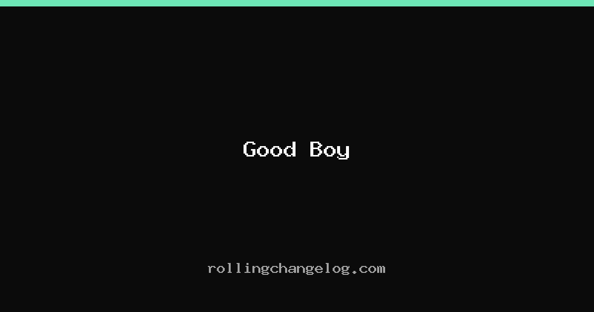 Good Boy cover