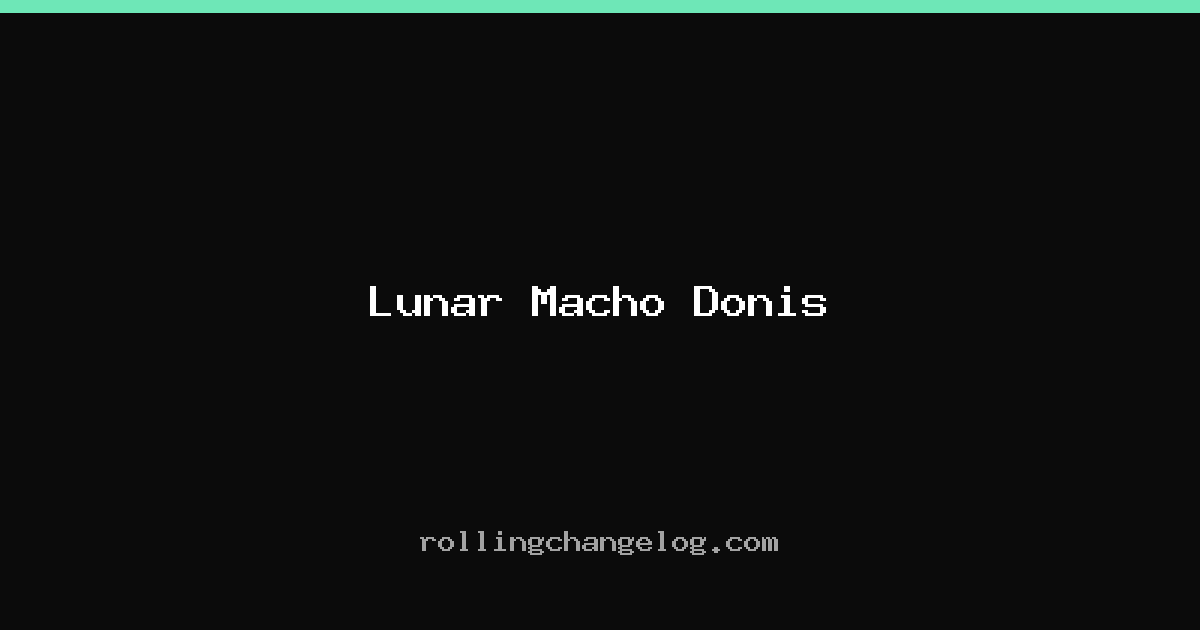 Lunar Macho Donis cover