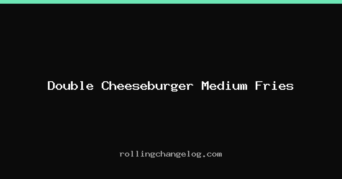 Double Cheeseburger Medium Fries cover