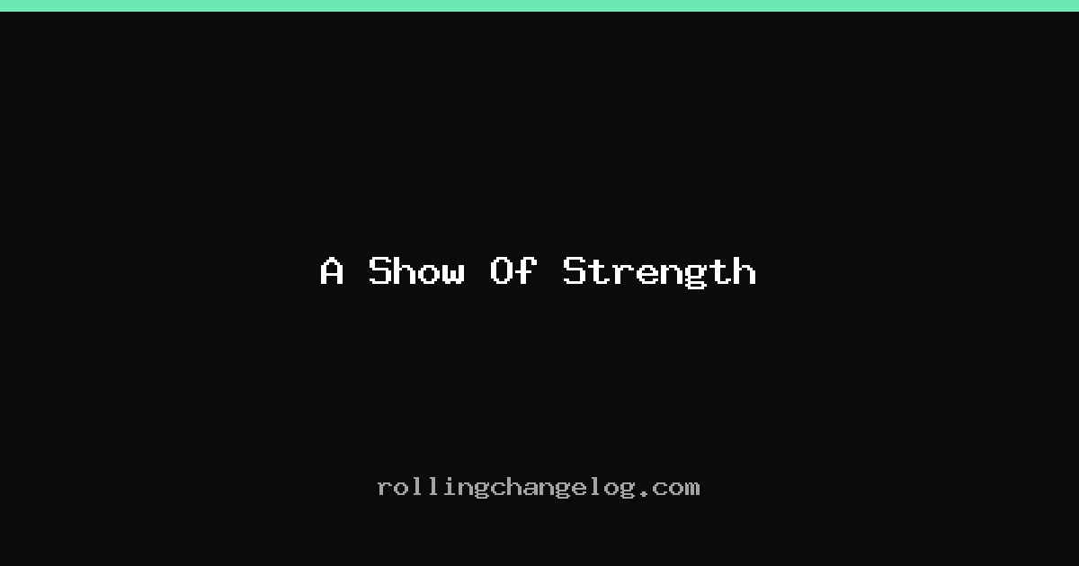 A Show Of Strength cover