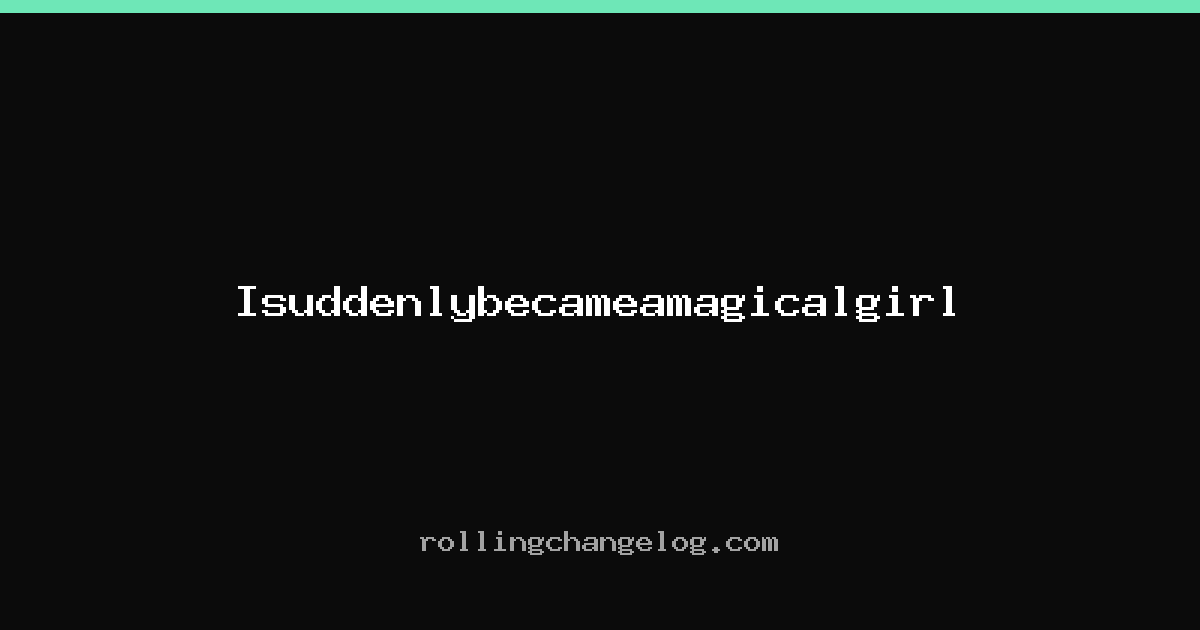 Isuddenlybecameamagicalgirl cover
