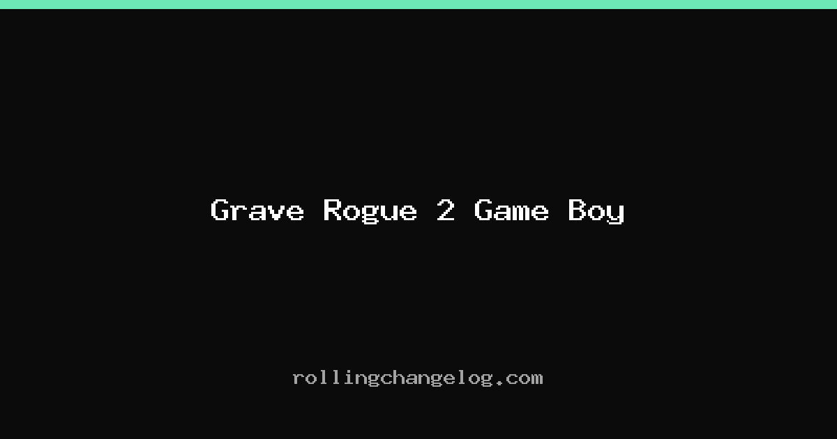 Grave Rogue 2 Game Boy cover