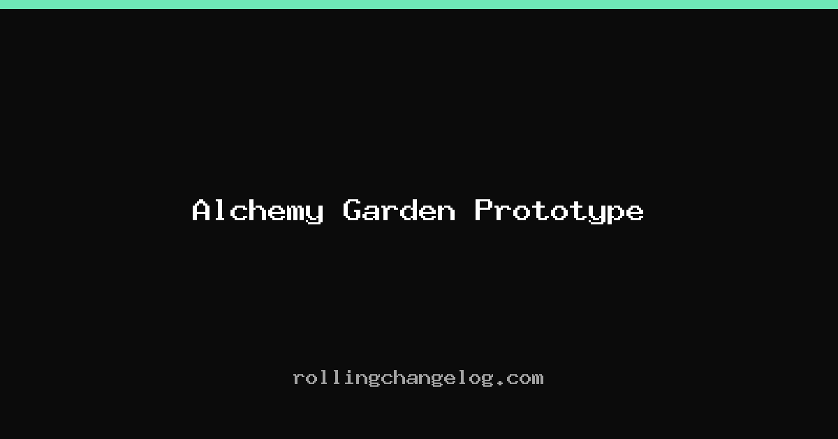 Alchemy Garden Prototype cover