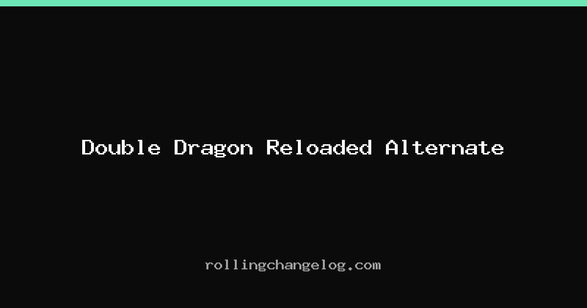 Double Dragon Reloaded Alternate cover