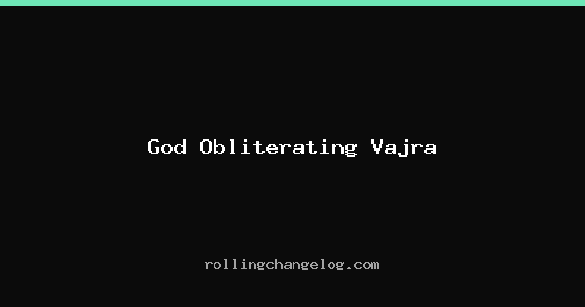 God Obliterating Vajra cover