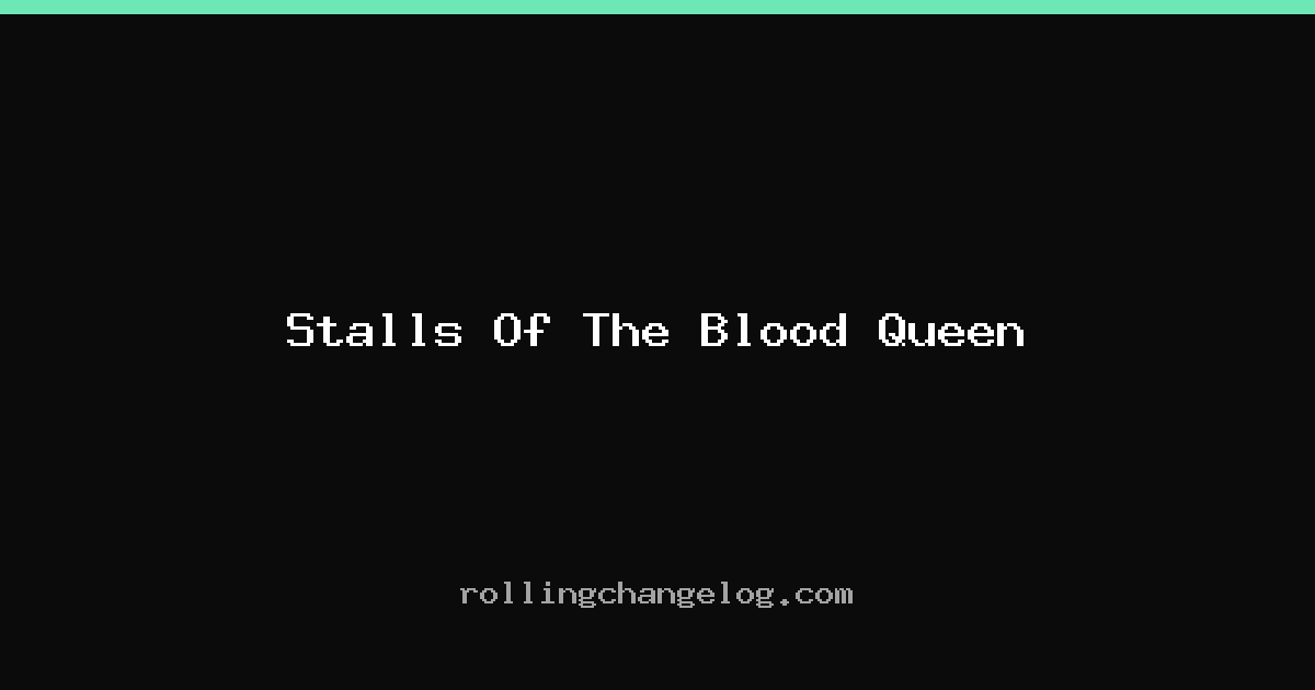 Stalls Of The Blood Queen cover