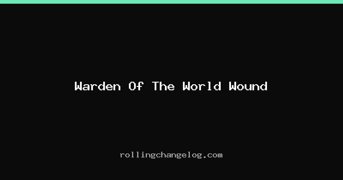 Warden Of The World Wound cover