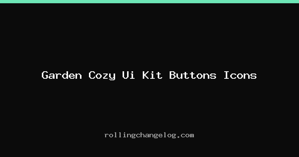 Garden Cozy Ui Kit Buttons Icons cover
