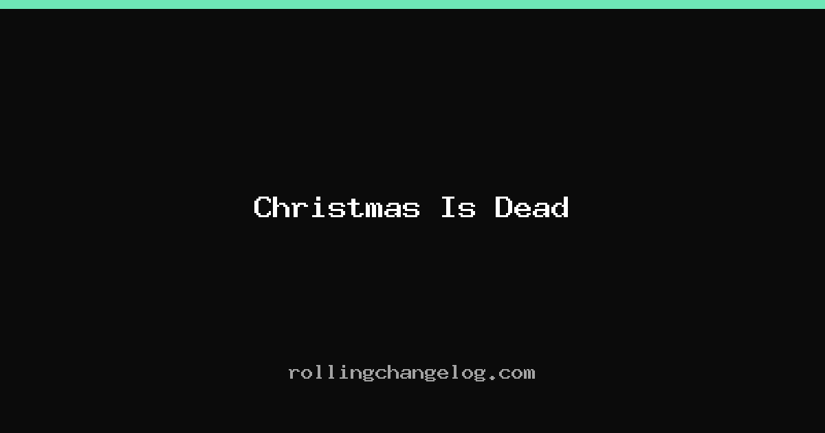 Christmas Is Dead cover