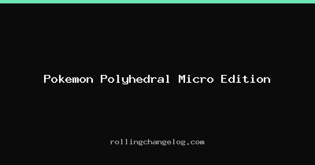 Pokemon Polyhedral Micro Edition cover