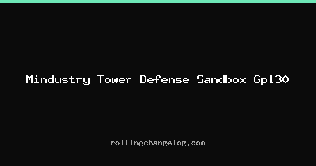Mindustry Tower Defense Sandbox Gpl30 cover