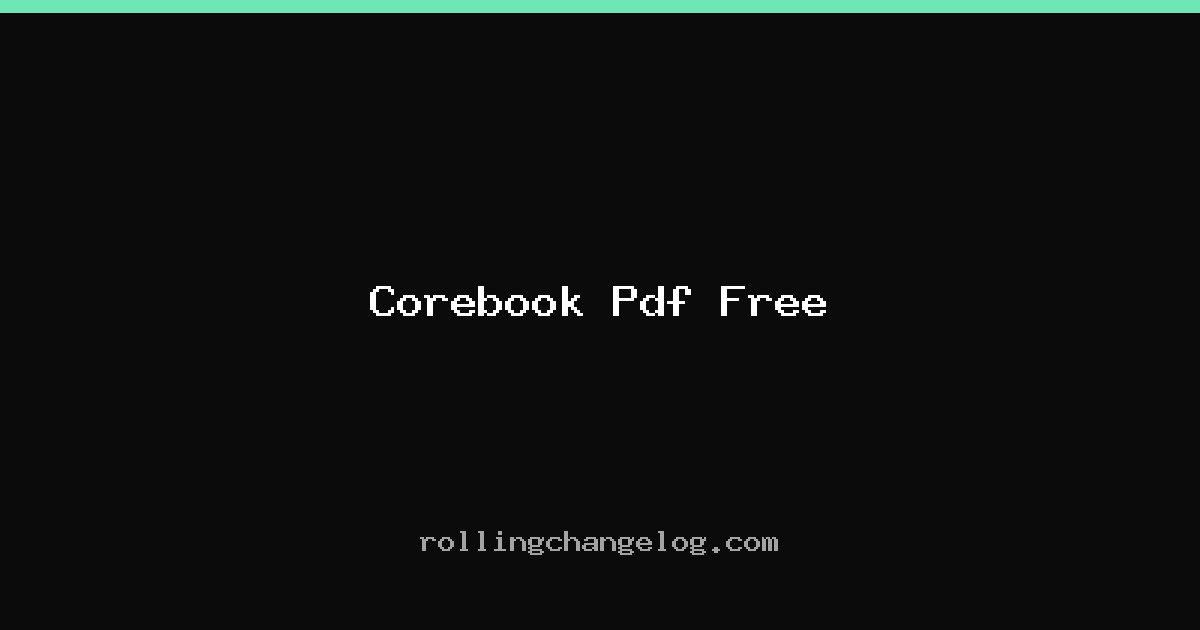 Corebook Pdf Free cover