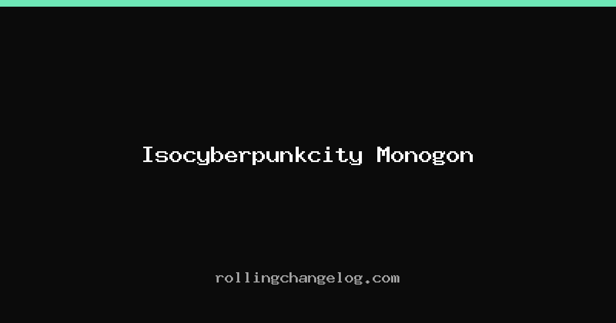Isocyberpunkcity Monogon cover