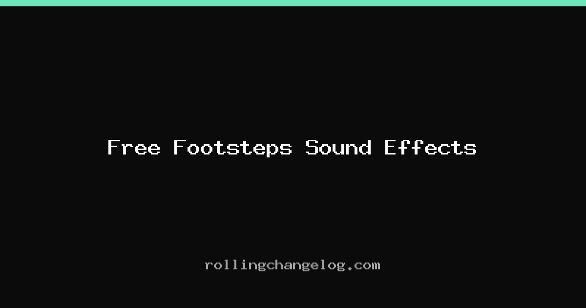 Free Footsteps Sound Effects cover