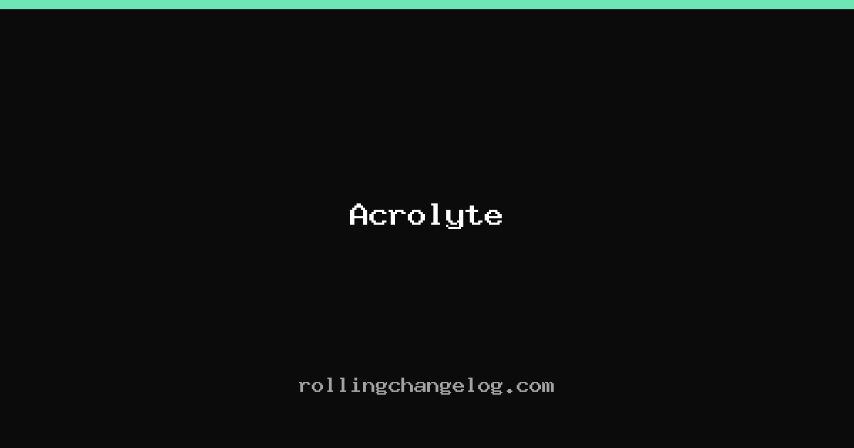 Acrolyte cover