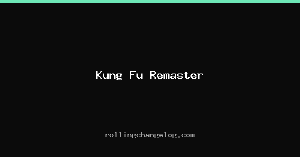 Kung Fu Remaster cover