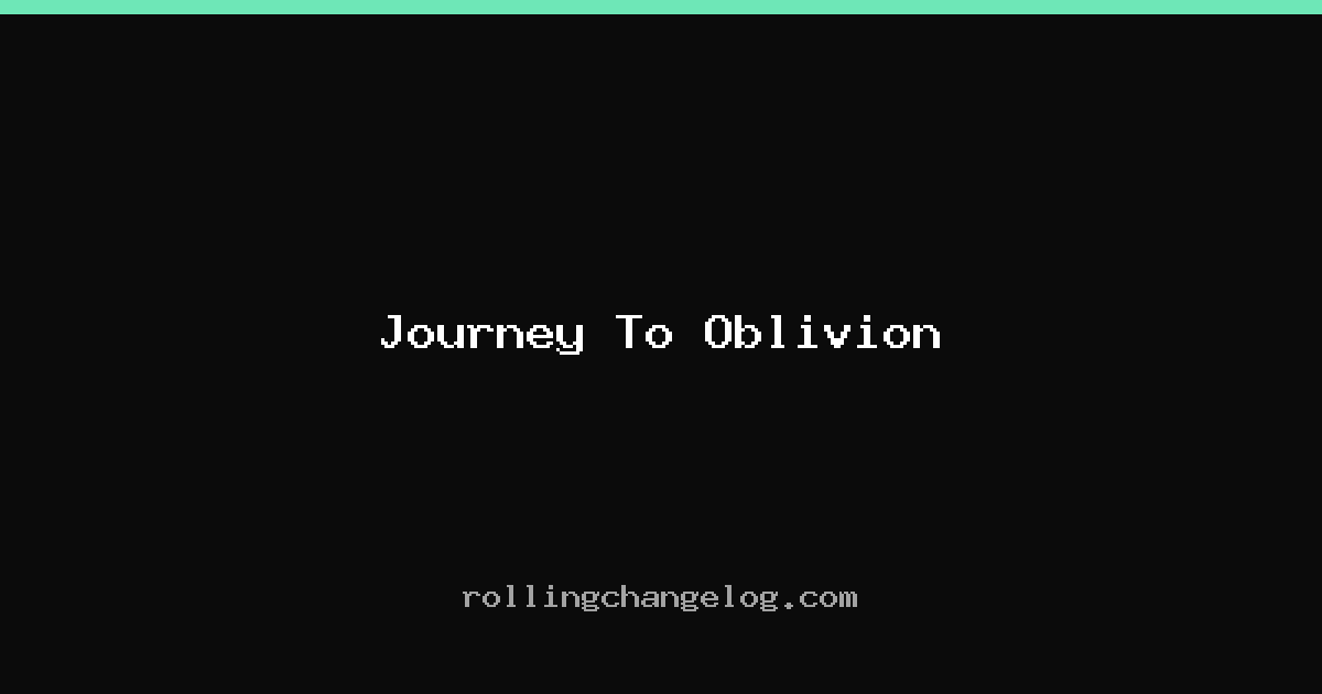 Journey To Oblivion cover