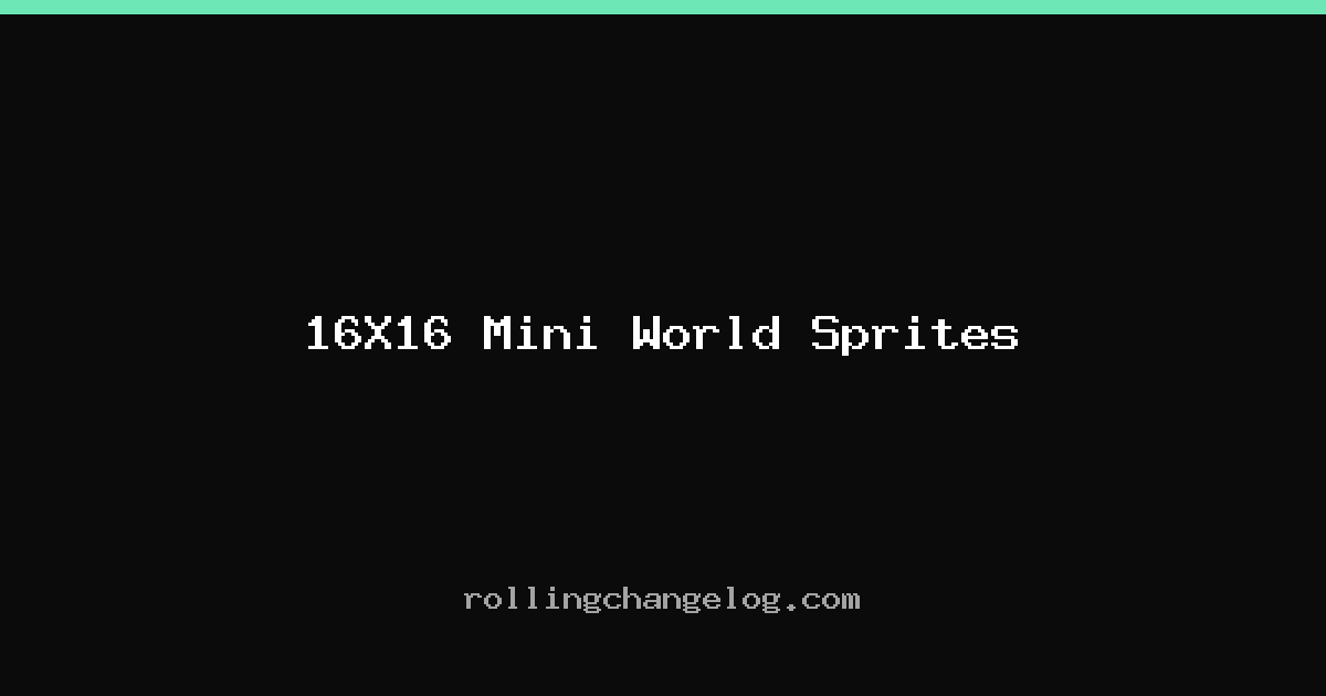 16X16 Mini World Sprites cover