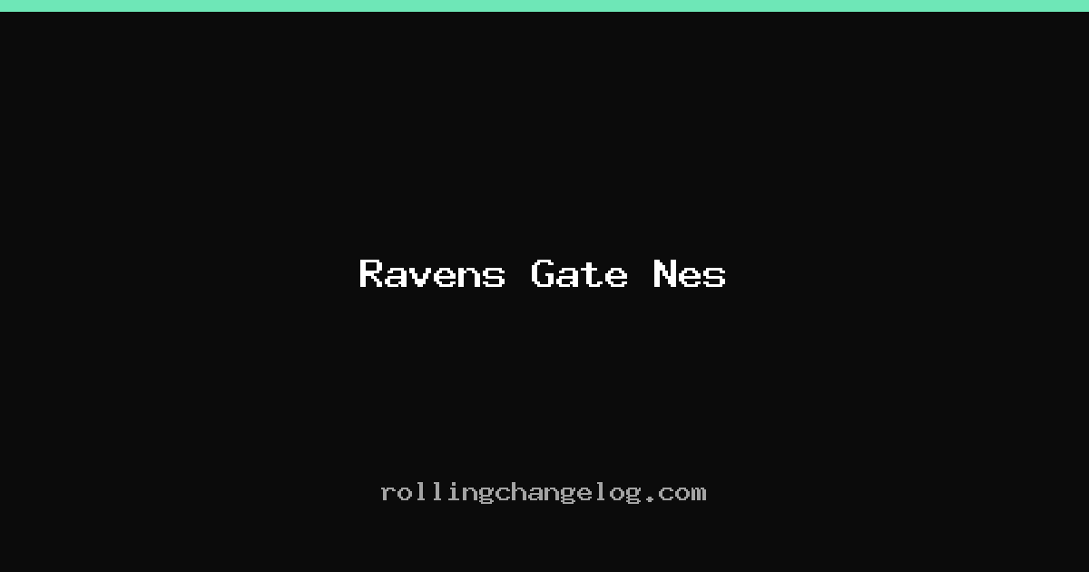 Ravens Gate Nes cover