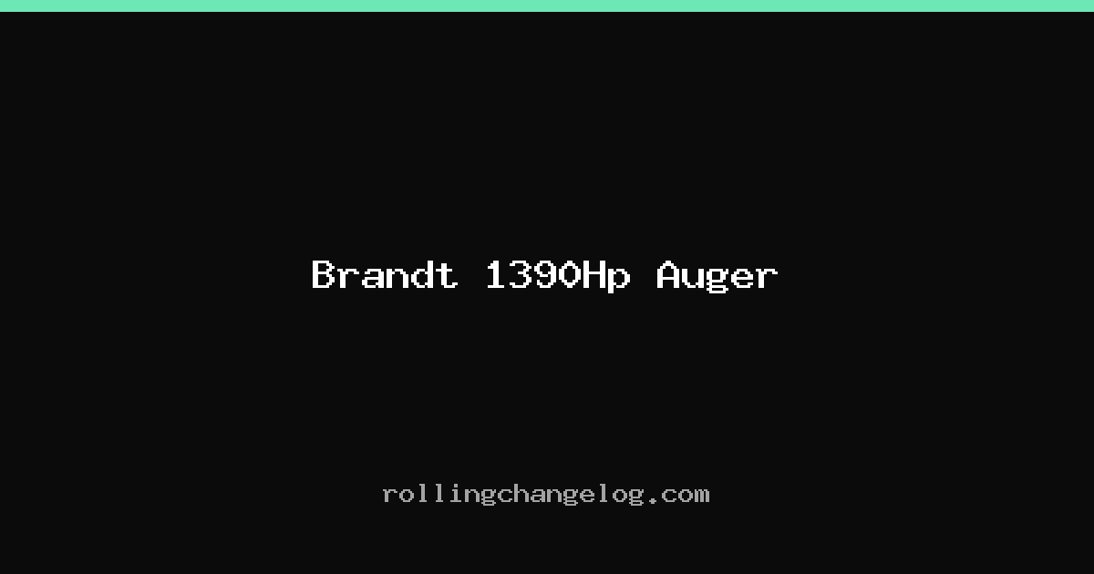 Brandt 1390Hp Auger cover