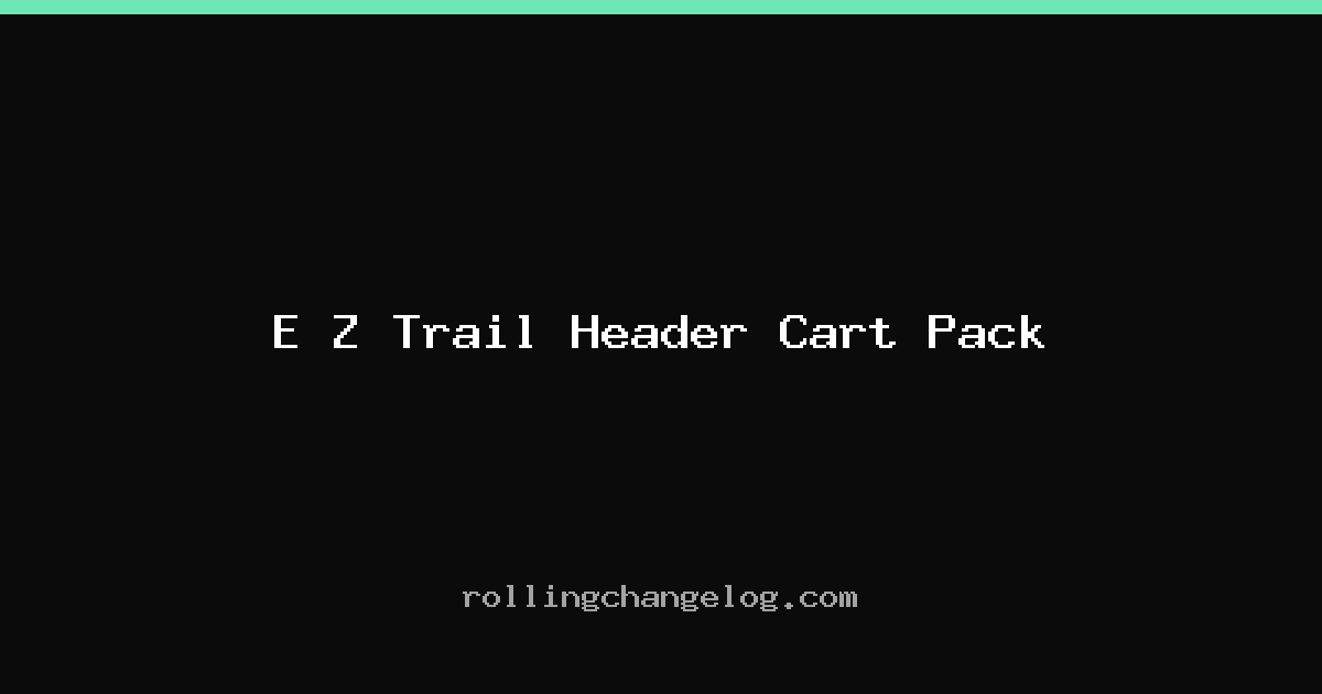 E Z Trail Header Cart Pack cover
