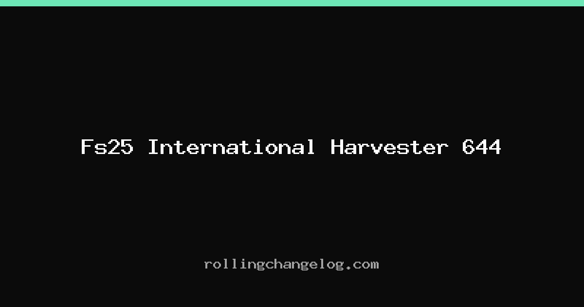 Fs25 International Harvester 644 cover