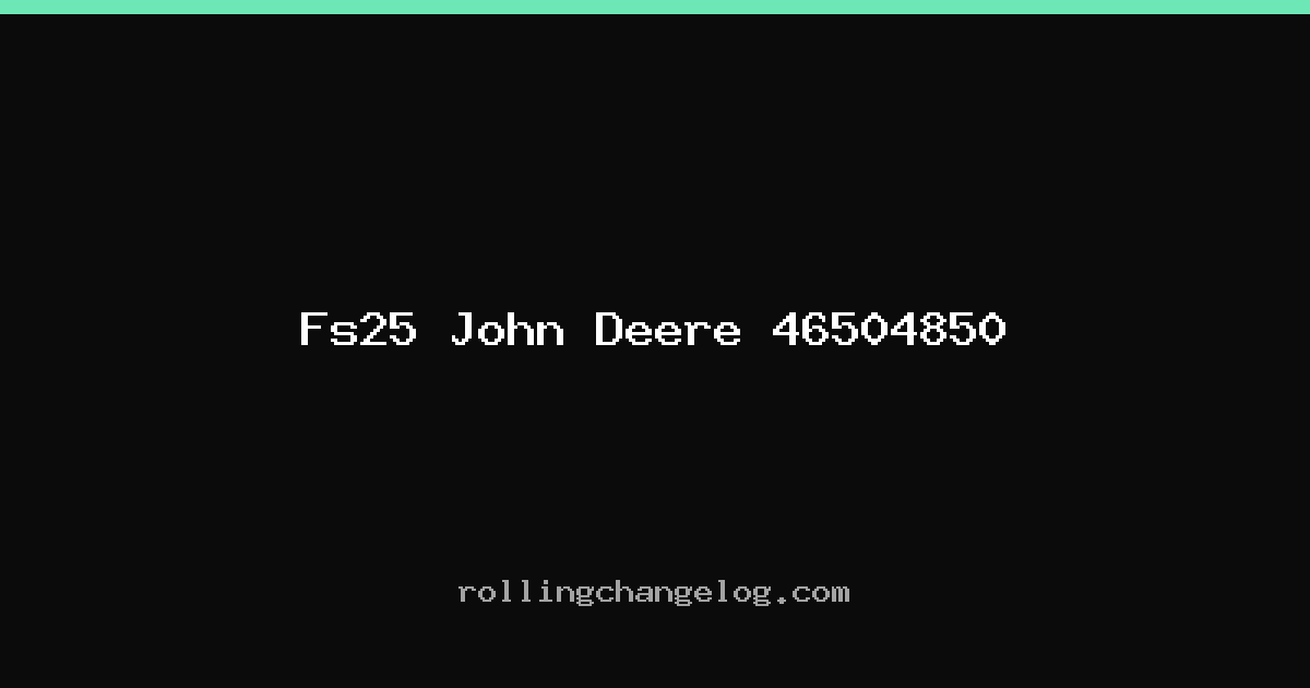 Fs25 John Deere 46504850 cover