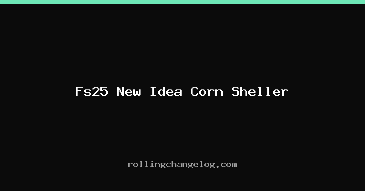 Fs25 New Idea Corn Sheller cover