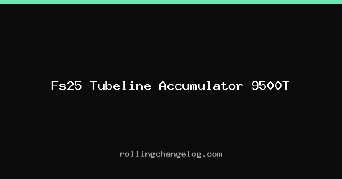 Fs25 Tubeline Accumulator 9500T cover