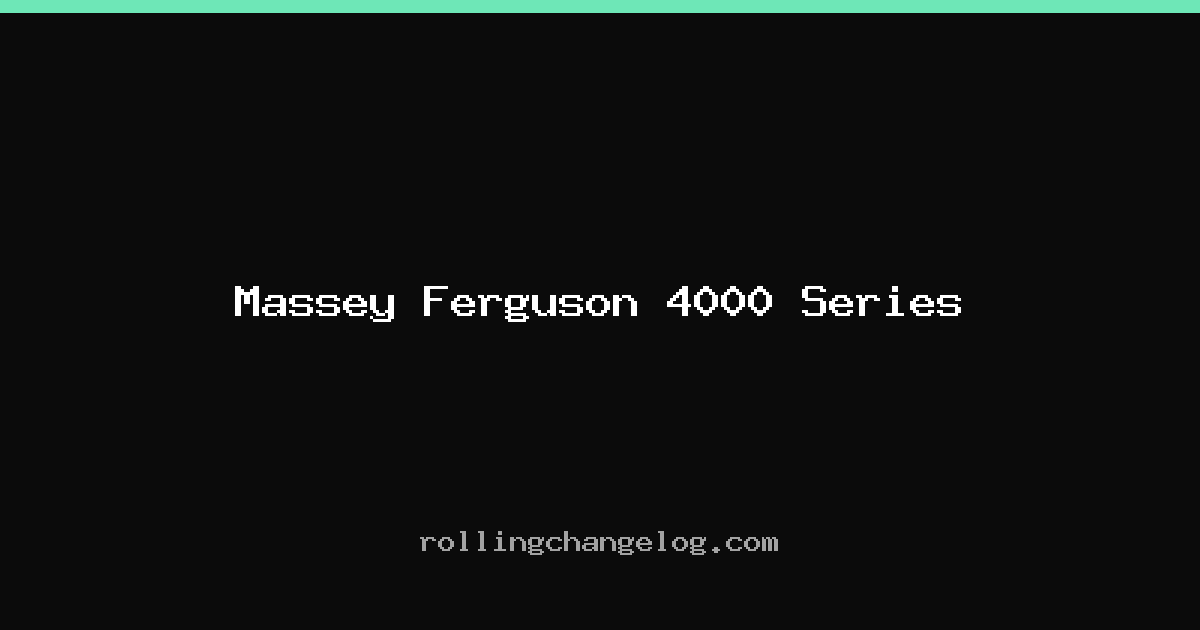 Massey Ferguson 4000 Series cover