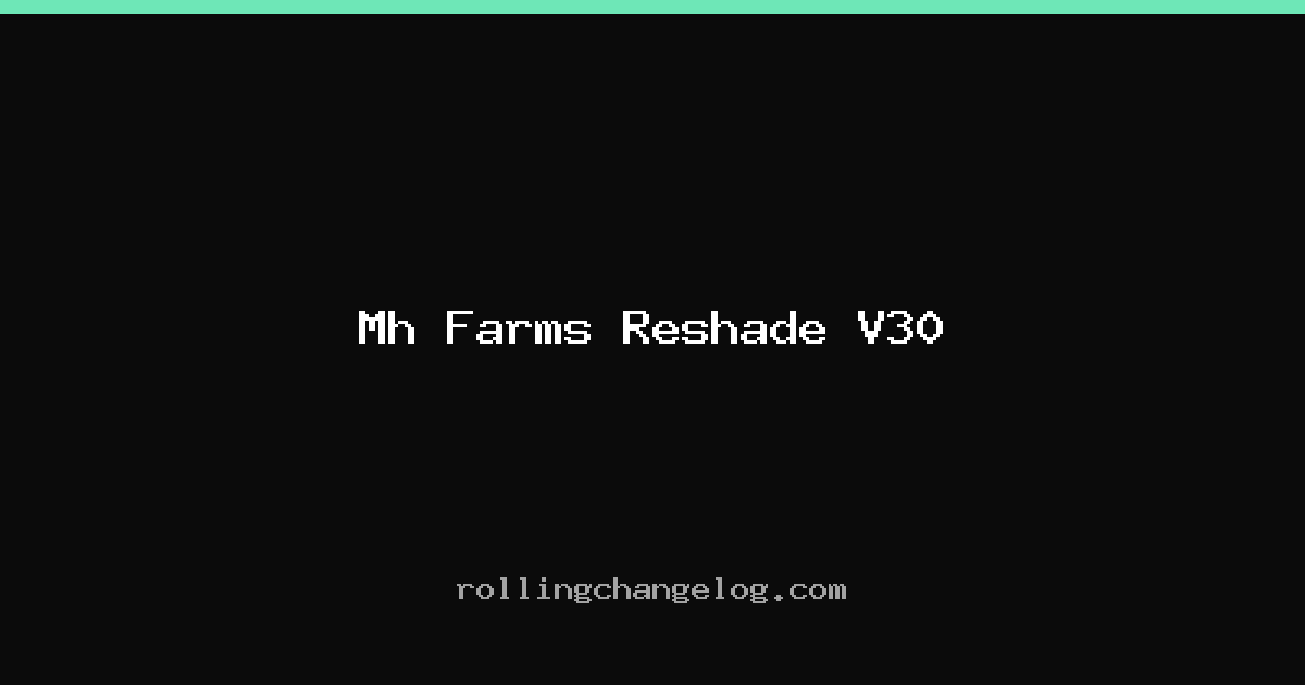 Mh Farms Reshade V30 cover