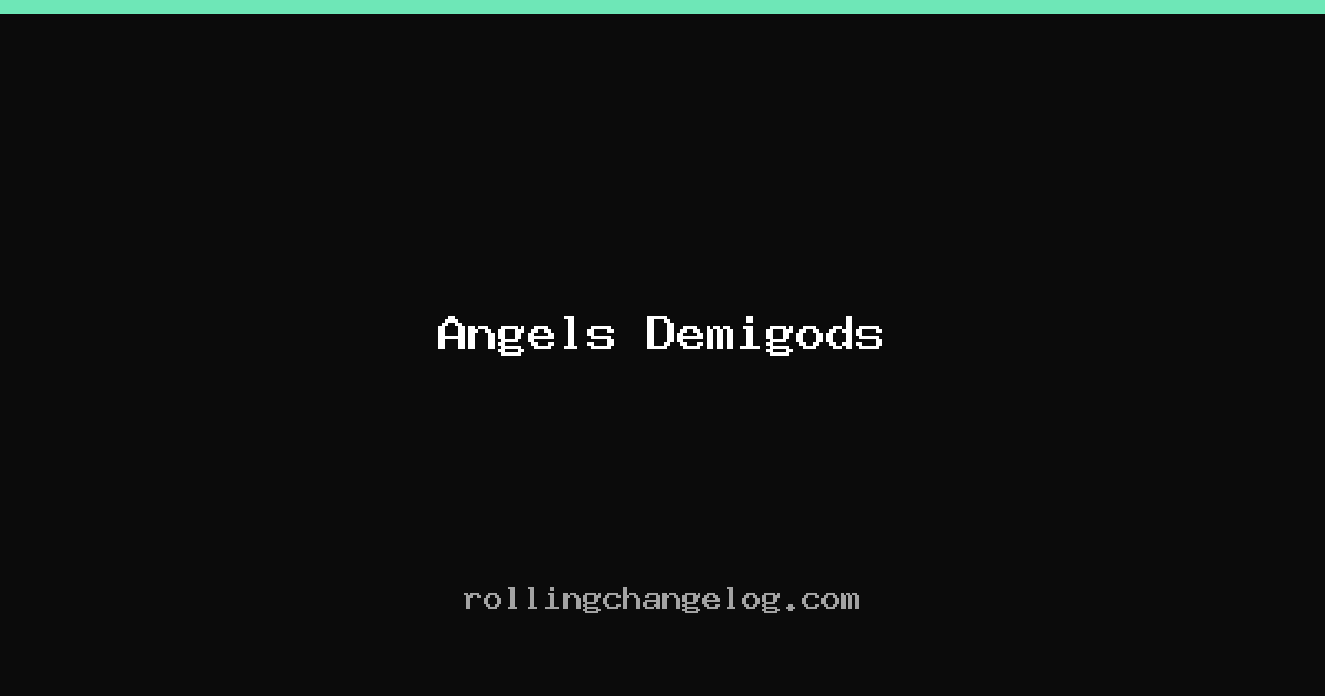 Angels Demigods cover