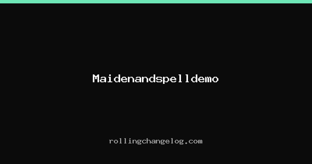 Maidenandspelldemo cover