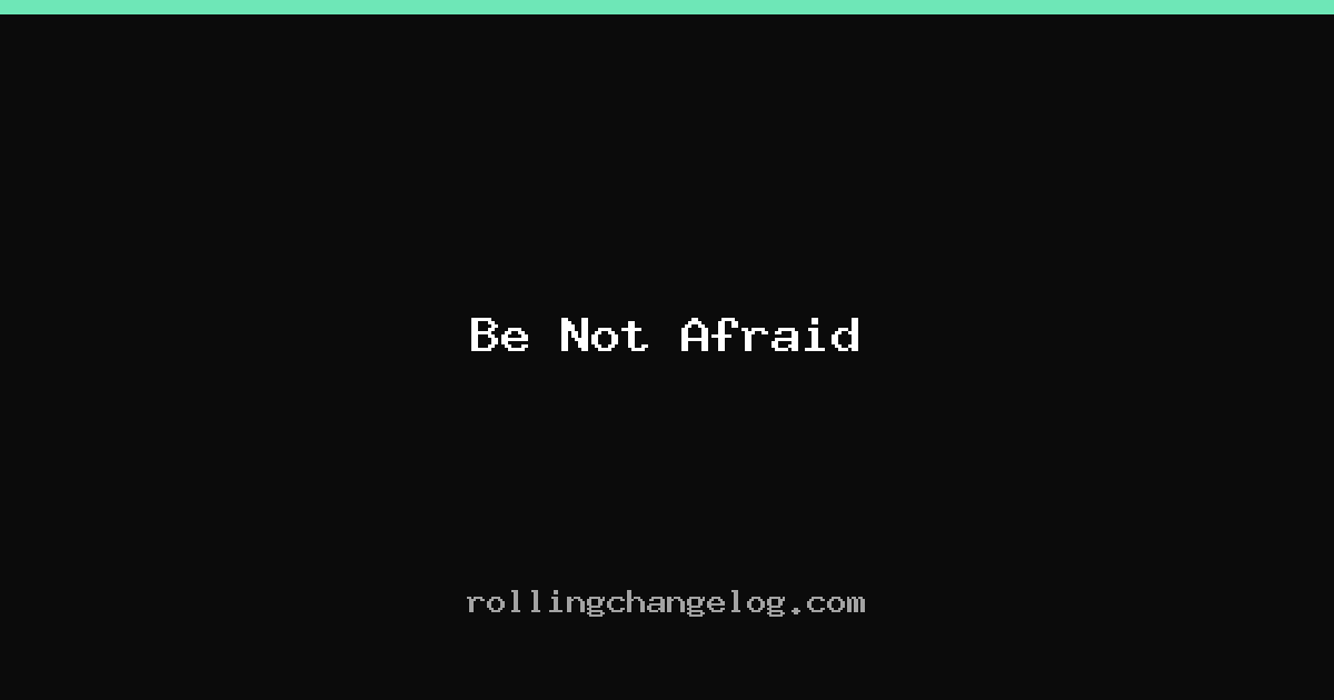 Be Not Afraid cover