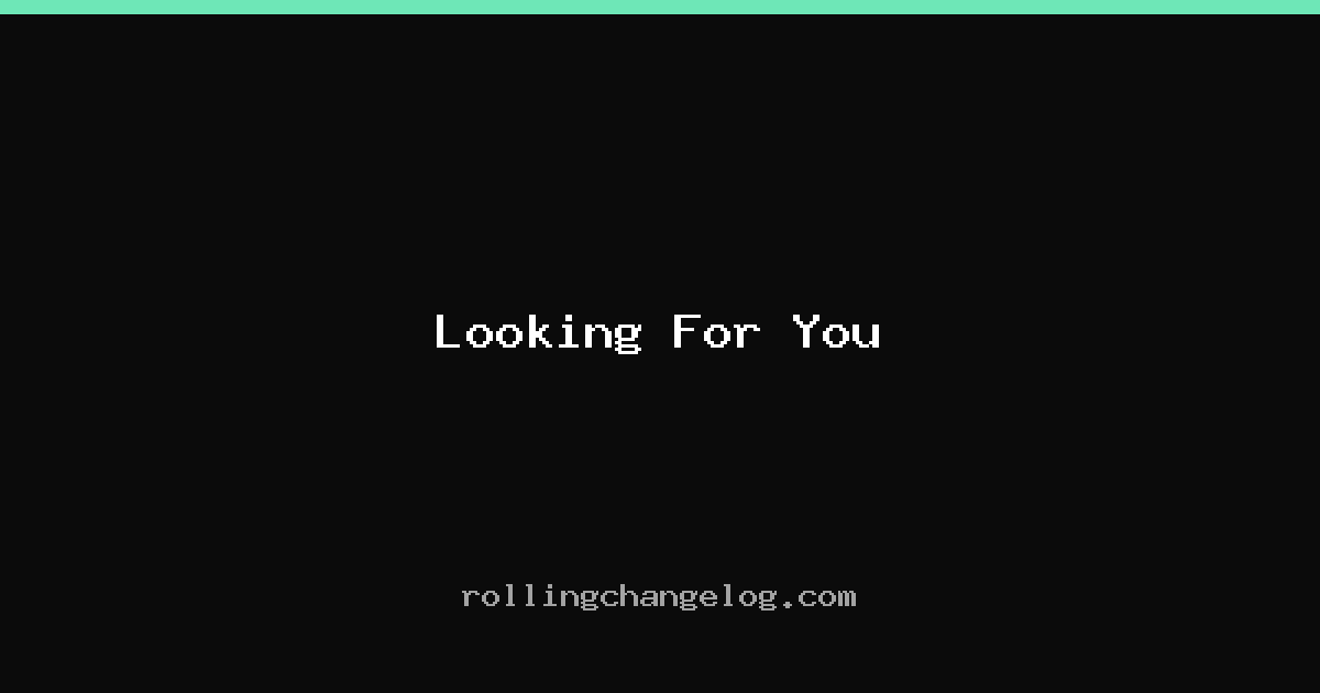 Looking For You cover