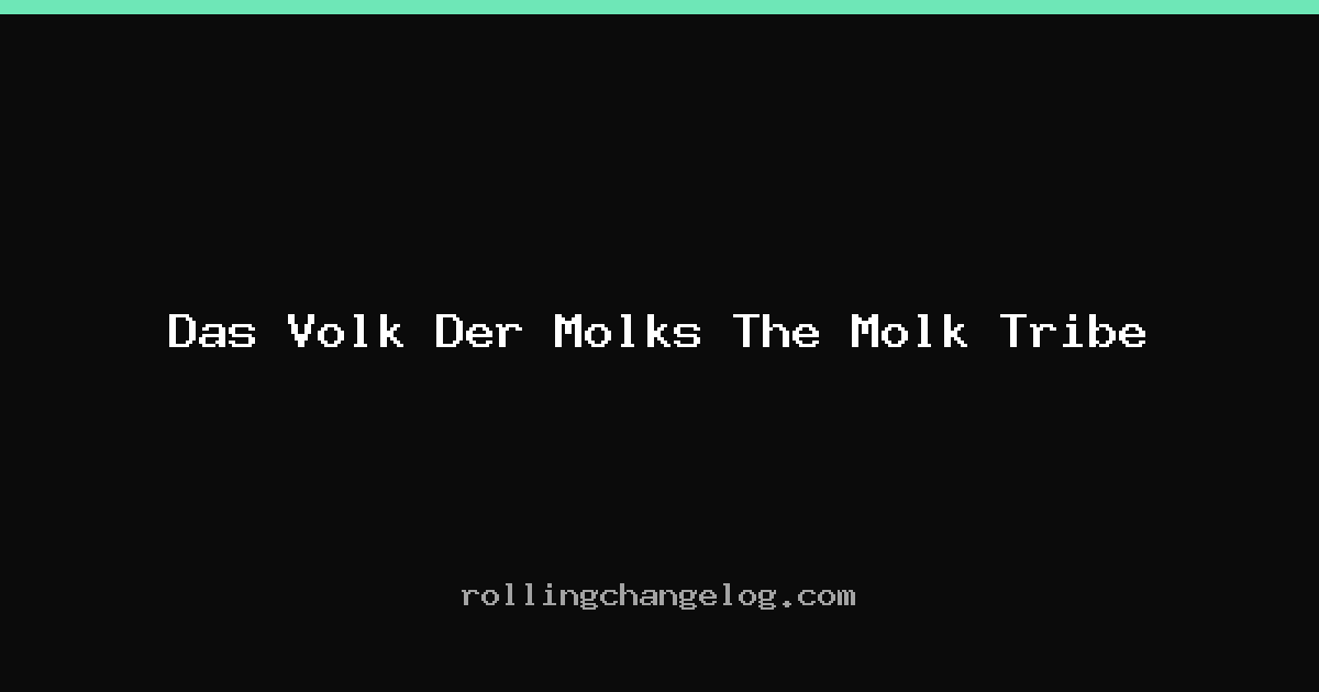 Das Volk Der Molks The Molk Tribe cover