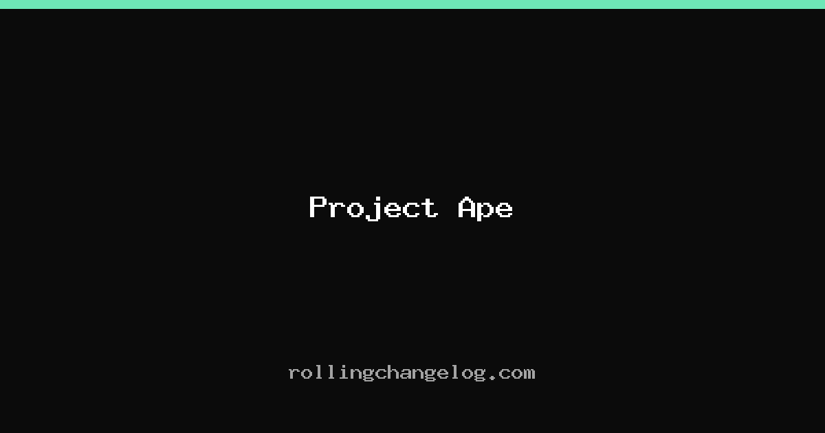 Project Ape cover