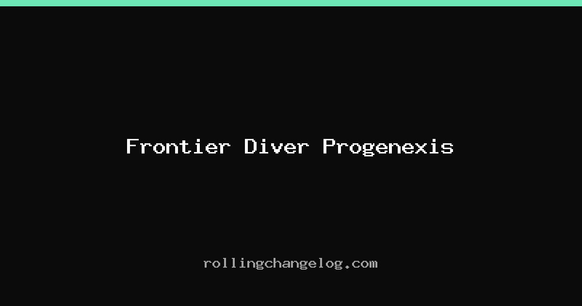 Frontier Diver Progenexis cover